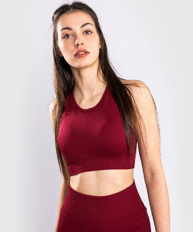 Venum Sparring Seamless Sports Bra - For Women - Burgundy Lacy Underwire Bra