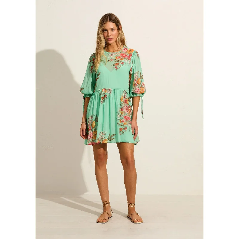 Auguste Laurence Mini Dress - Mint Green Comfortable Zip-Up Mini Dress