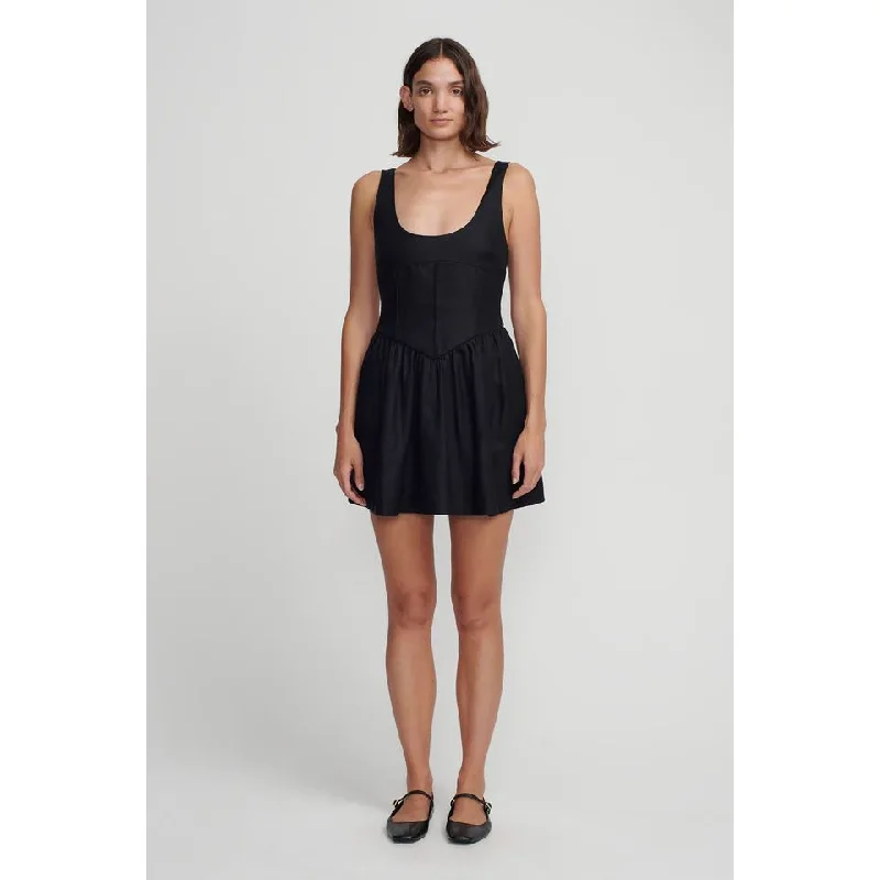 Hansen & Gretel Tiggy Mini Dress - Black Chic Tropical Mini Dress