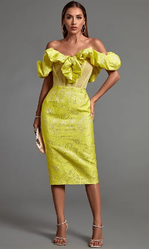 Lemonade Kisses <br><span>Yellow Off The Shoulder Ruffle Sleeve Bustier Bodycon Midi Dress</span> Cozy Ribbed Knit Midi Dress Lemonade Kisses <br><span>Yellow Off The Shoulder Ruffle Sleeve Bustier Bodycon Midi Dress</span> Cozy Ribbed Knit Midi Dress