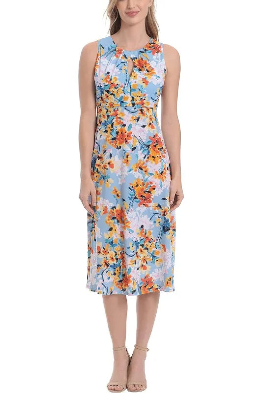 London Times T6725M A Line Printed Short Cocktail Midi Dress Fashionable Chiffon Midi Dress London Times T6725M A Line Printed Short Cocktail Midi Dress Fashionable Chiffon Midi Dress