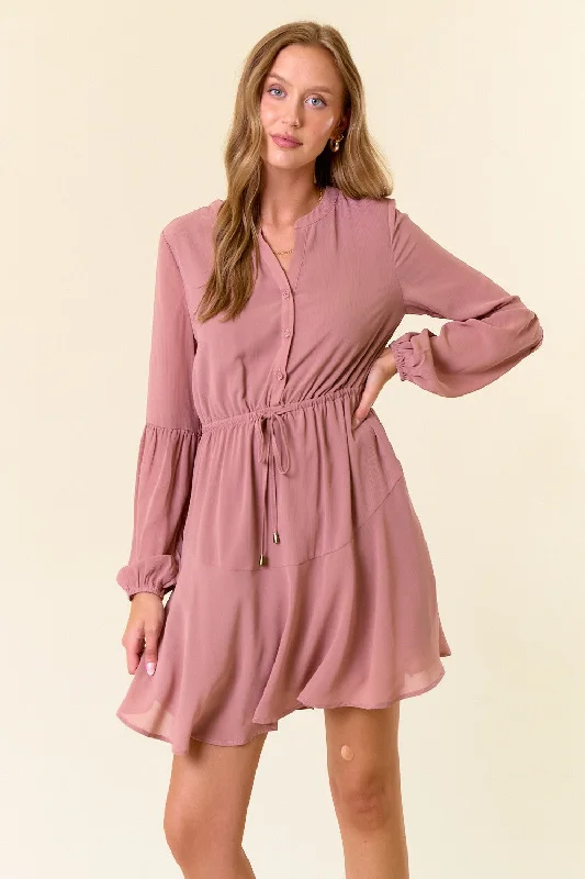 Radiant Vision Long Sleeve Ruffle Mini Dress Elegant Tulle Mini Dress