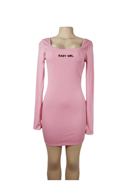 Fashion Nova women's pink mini dress size M Casual V-Neck Mini Dress