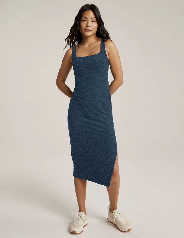 Spacedye Icon Midi Dress Comfortable Knitwear Midi Dress