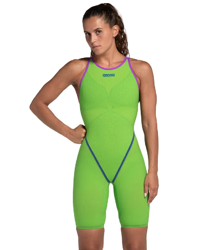 Arena Women's Powerskin Primo SL Closed Back Tech Suit Swimsuit Emerald Boa Vibrant Bikini Bottoms