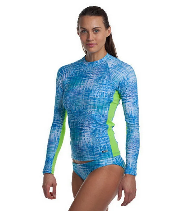 EQ Swimwear Glitch L/S Rashguard Glitch/Citron Sporty Swimwear Bottoms