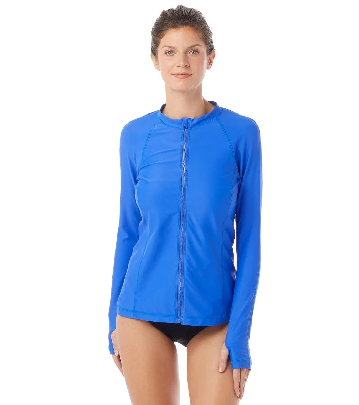 Gabar Chlorine Resistant Pool Long Sleeve Swim Shirt Dark Periwinkle Summer Ready Swimsuit