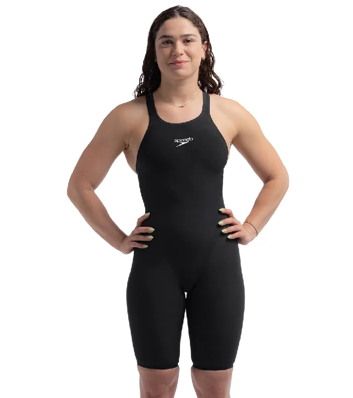 Speedo Women's LZR Valor 2.0 Closed Back Kneeskin Tech Suit Swimsuit Black Ruffled Swimsuit Top Speedo Women's LZR Valor 2.0 Closed Back Kneeskin Tech Suit Swimsuit Black Ruffled Swimsuit Top