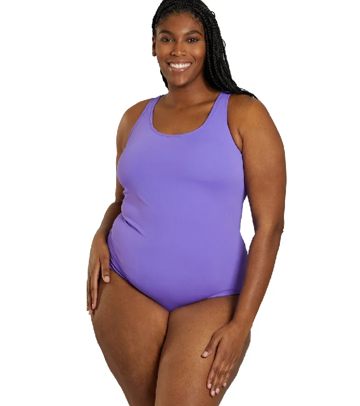 Sporti Plus Size HydroLast Chlorine Resistant Conservative Scoop Back One Piece Swimsuit Penelope Soft Beachwear Set Sporti Plus Size HydroLast Chlorine Resistant Conservative Scoop Back One Piece Swimsuit Penelope Soft Beachwear Set