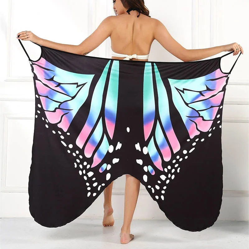 Sunset and Swim Sexy Butterfly Swimsuit Cover Up Strap Bikini Set