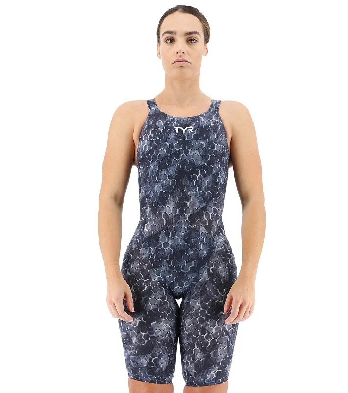 TYR Women's Avictor 2 Supernova Open Back Comfort Straps Flex Hip Tech Suit Swimsuit Black/Grey Cross-Back Bikini TYR Women's Avictor 2 Supernova Open Back Comfort Straps Flex Hip Tech Suit Swimsuit Black/Grey Cross-Back Bikini