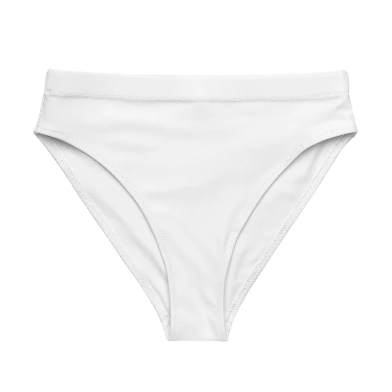 White High Waisted Bikini Bottom Swimsuit Swimsuit with Skirt