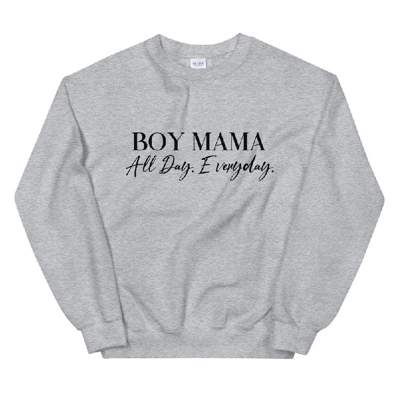 Boy Mama All Day Everyday Sweatshirt Hoodie with Camouflage Military Edgy