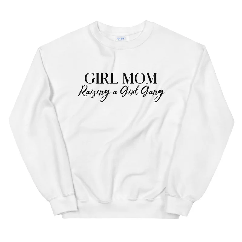 Girl Mom Raising A Girl Gang Sweatshirt Hoodie with Tie-Dye Psychedelic Retro