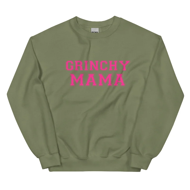 Grinchy Mama Sweatshirt Hoodie with Bell Sleeves Flared Feminine