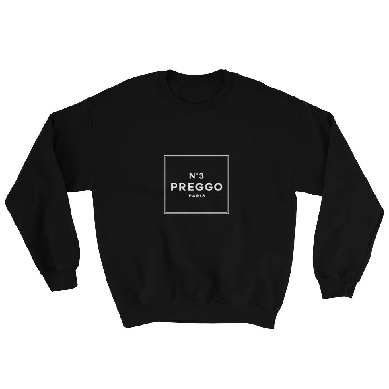 Preggo No.3 Sweatshirt Hoodie with Emblem Brand Identity