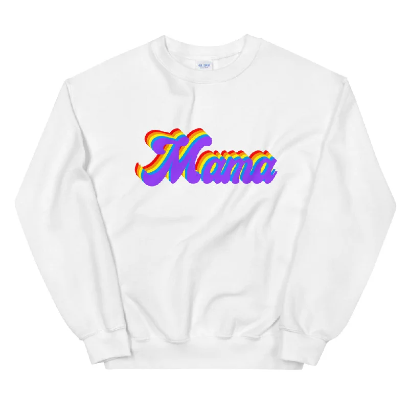 Retro Mama Sweatshirt Hoodie with Button Classic Timeless