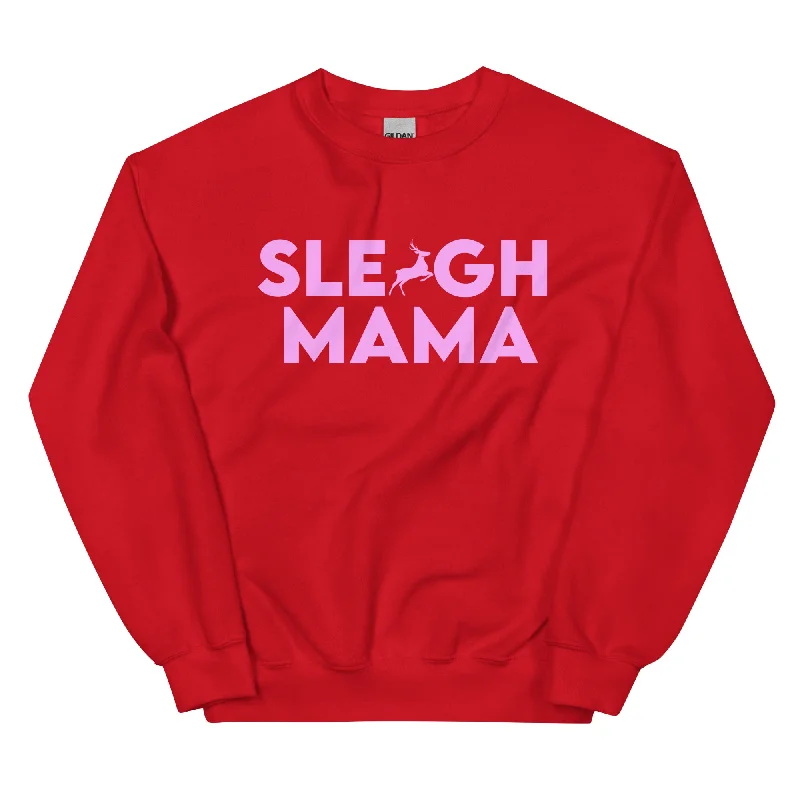 Sleigh Mama Sweatshirt Hoodie with Puffed Sleeves Voluminous Trendy