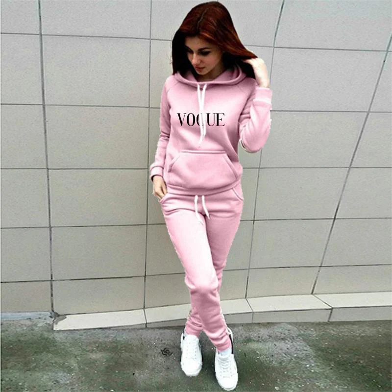 Ropa Mujer Solid Hooded Sweatshirt Trousers Suits Hoodie with Sequins Glamorous Eye-catching