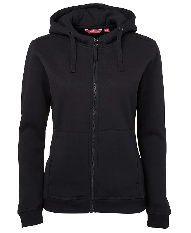 3HJ1 JB's Ladies Full Zip Fleecy Hoodie Hoodie with Tied Waist Feminine Flattering