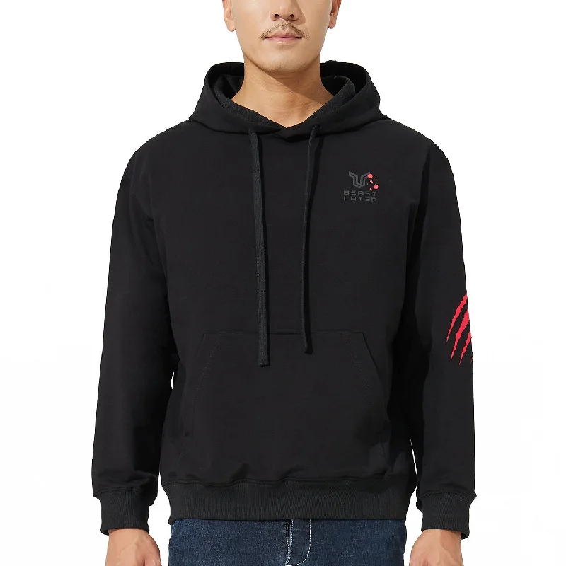 Beast Essential Black Claw Hoodie-The Scratch Hoodie with Double Zipper Versatile Adjustable