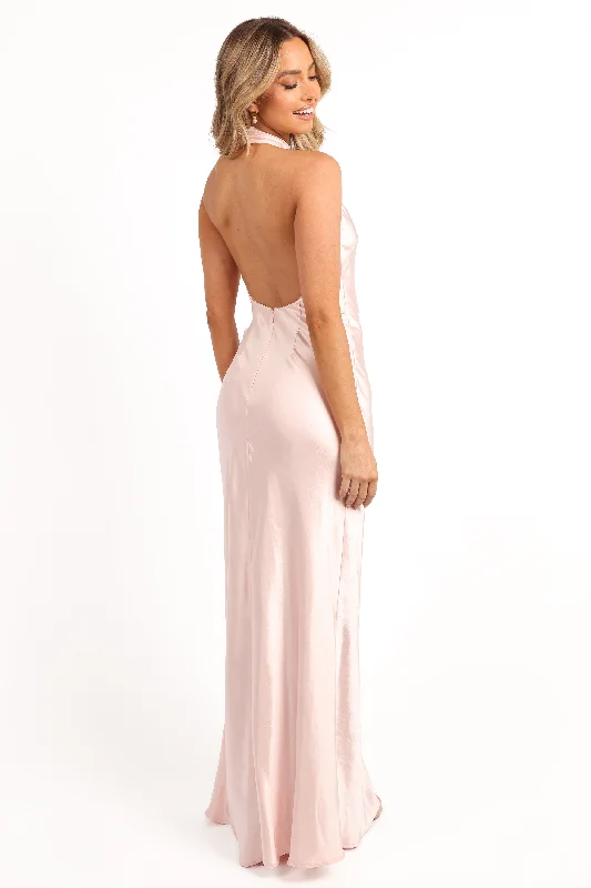 Brigitte Maxi Dress - Musk Elegant Maxi Dress with Lace