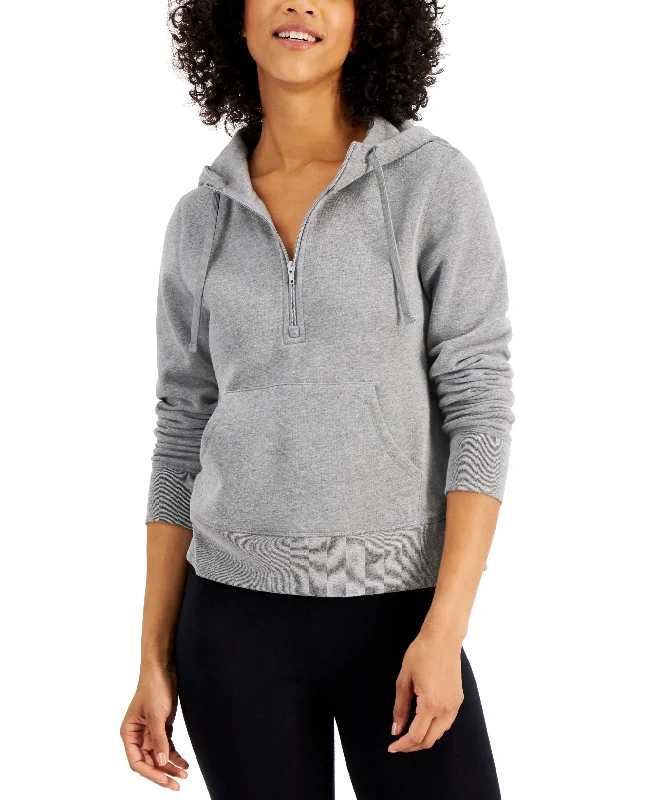 ID Ideology Womens Half Zip Hoodie Hoodie with Ribbed Cuffs Snug Fit Comfort