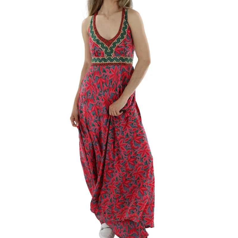 Long Flowy 'Ariana' Floral Maxi Dress Fashionable Layered Maxi Dress