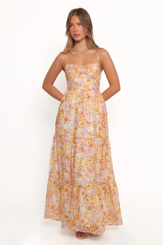 Marco Maxi Dress - Floral Comfortable Long-Sleeve Maxi Dress