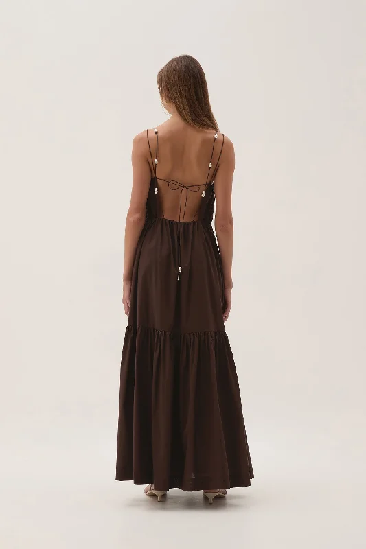 Marley Tiered Maxi Dress Trendy Fit-and-Flare Maxi Dress