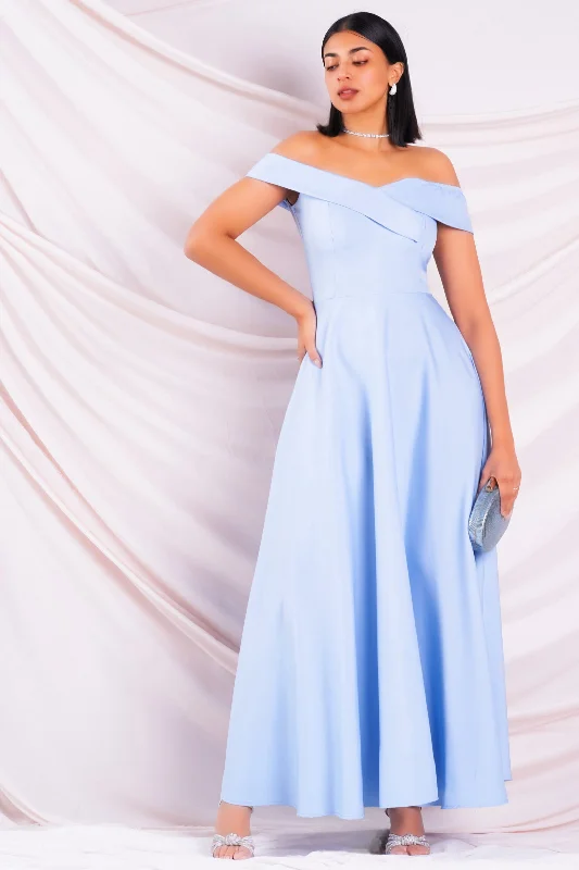 Off Shoulder Maxi Dress Comfortable Cotton Maxi Dress