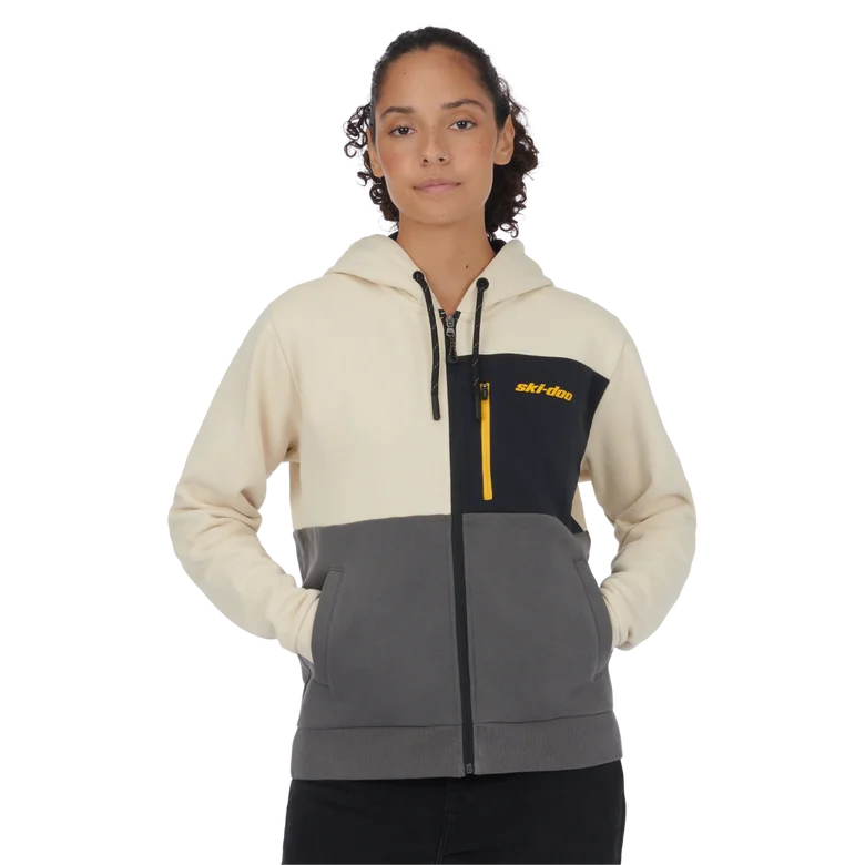 Ski-Doo Women's Premium Zip-up Hoodie Hoodie with Half-Zip Sporty Casual