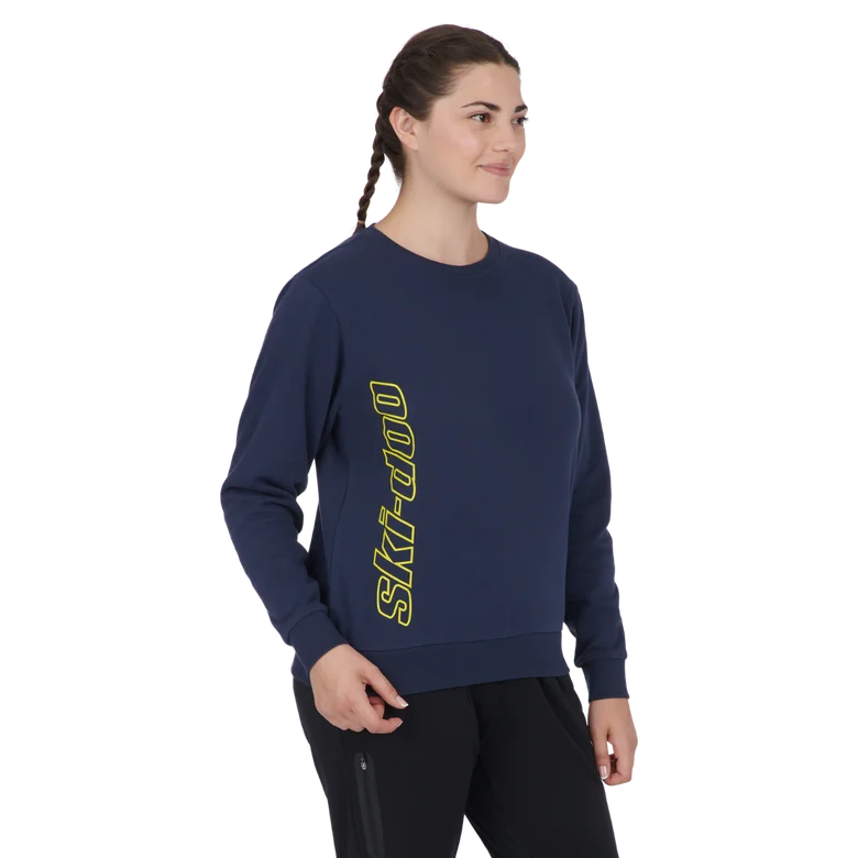 Ski-Doo Women's Signature Crew Sweatshirt Hoodie with Crew Neck Simple Timeless