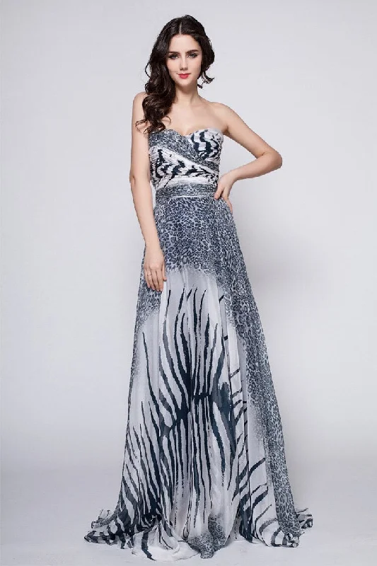 FashionSierra - A Line Party Prom Fashion Long Maxi Dresses Trendy Printed Maxi Dress