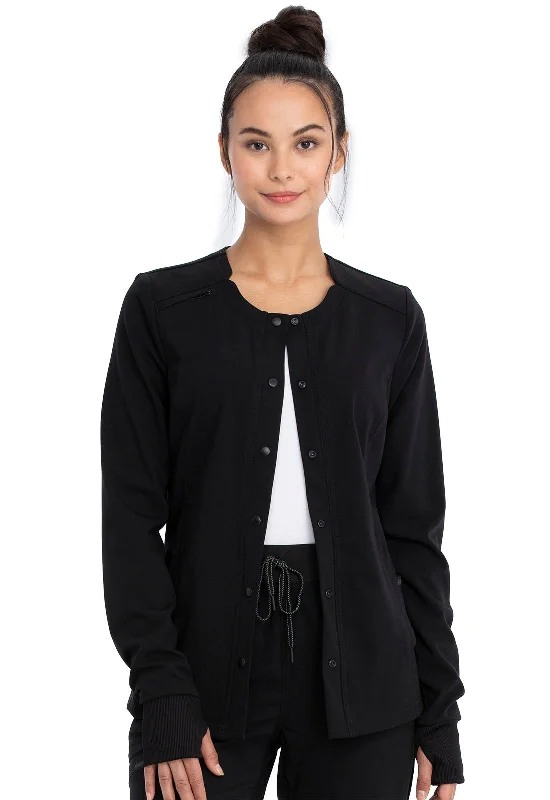 Clearance Cherokee Euphoria Snap Front Scrub Jacket Fitted Jacket Loose Jacket Oversized Jacket