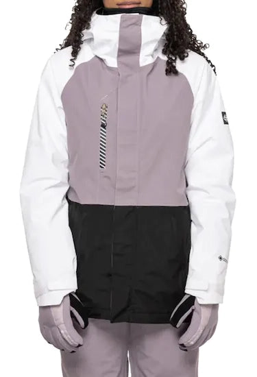 686 Gore-Tex Willow Insulated Jacket Womens White Print Jacket Jacquard Jacket Embroidered Jacket