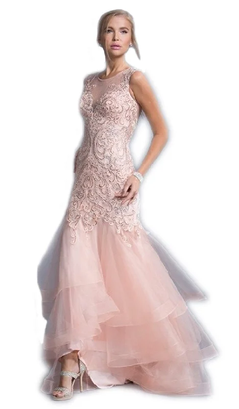 Aspeed Design - Embellished Ruffled Tiered Trumpet Prom Dress