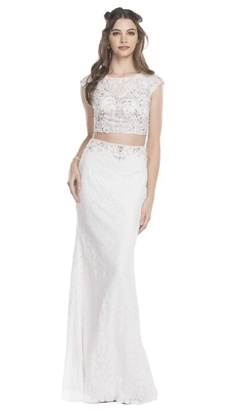 Aspeed Design - Two Piece Lace Applique Fitted Prom Dress