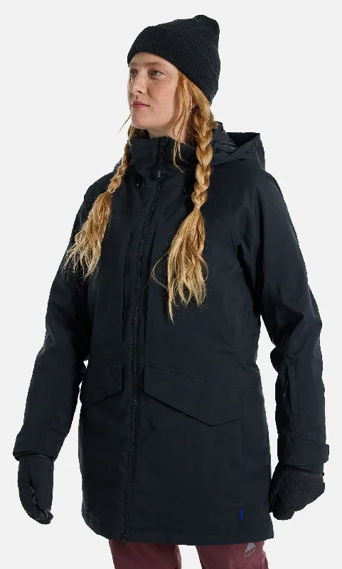 Burton Prowess 2.0 Jacket Womens 2024 Black V-Neck Jacket Boat Neck Jacket Square Neck Jacket