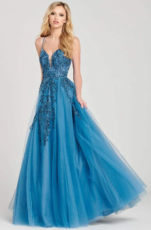 Colette for Mon Cheri - CL12042 Beaded Lace V Neck Tulle A-Line Gown