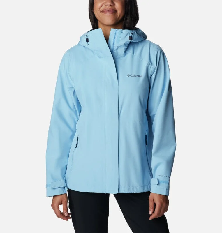 Columbia Earth Explorer Waterproof Shell Jacket-BLUE Fleece Fabric Down Fabric Feather Fabric