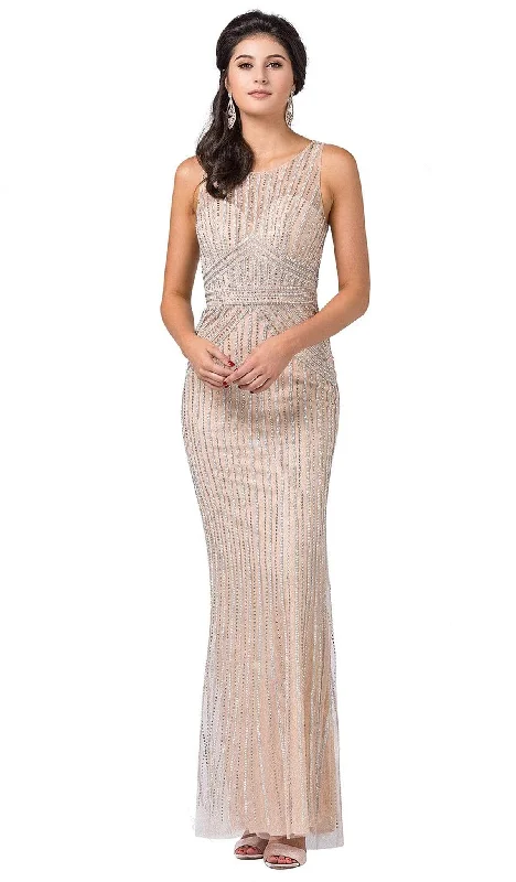 Dancing Queen - 2529 Embellished Scoop Sheath Dress