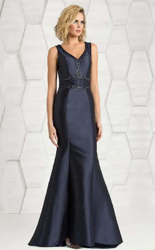Feriani Couture Embellished V-neck Mermaid Dress 18611