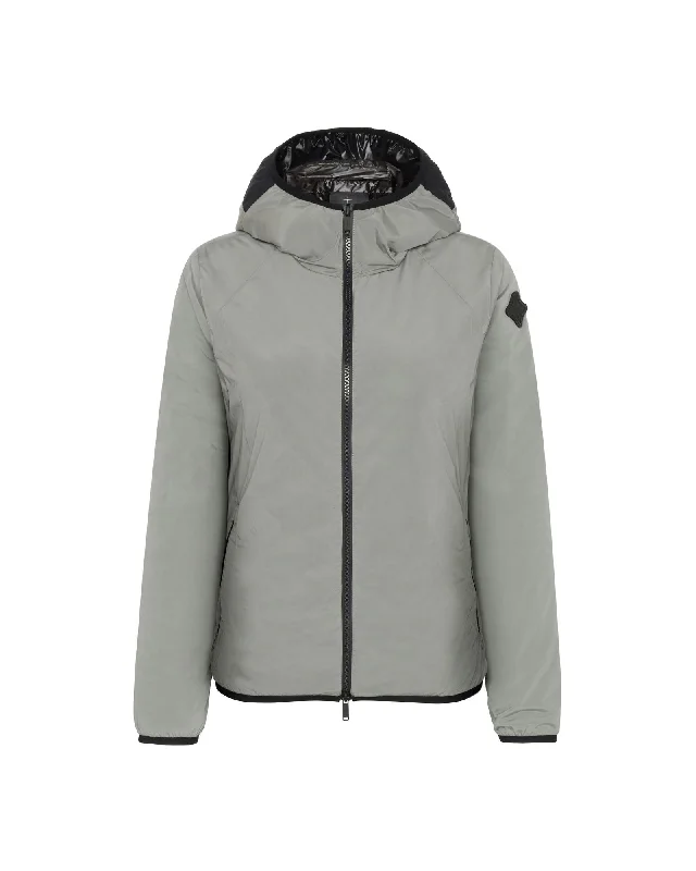 Graphene Down Jacket +TECH Female - Earth Grey Lace Jacket Ribbed Jacket Sequined Jacket