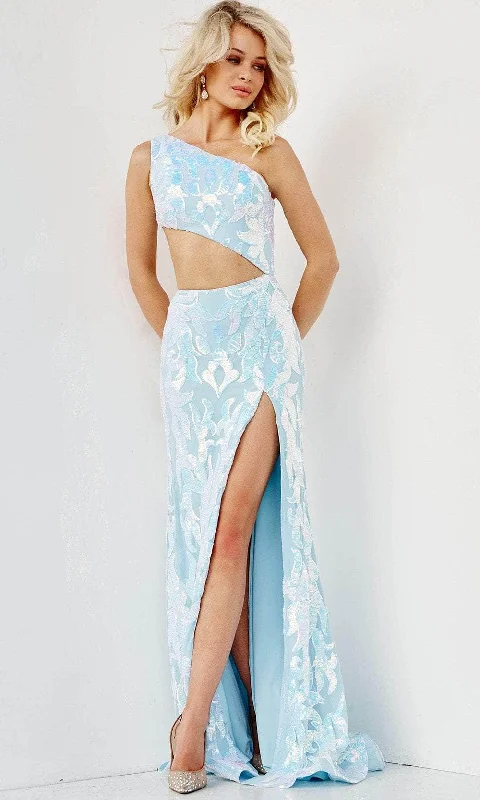 Jovani 22853 - Sequin Cutout Midriff Prom Dress