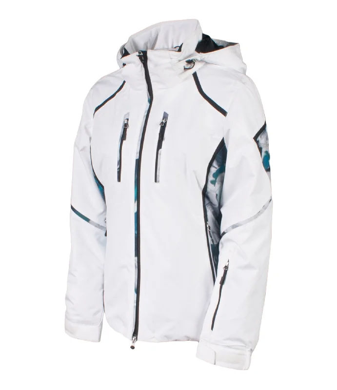 K2652P - Arc Print - Insulated Jacket - Prism Denim Fabric Leather Fabric Suede Fabric K2652P - Arc Print - Insulated Jacket - Prism Denim Fabric Leather Fabric Suede Fabric