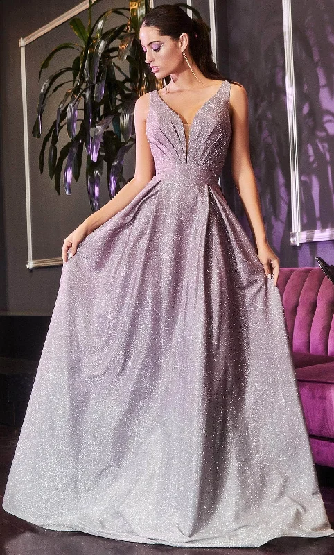 Ladivine 9174 - Glitter Ombre A-Line Evening Gown