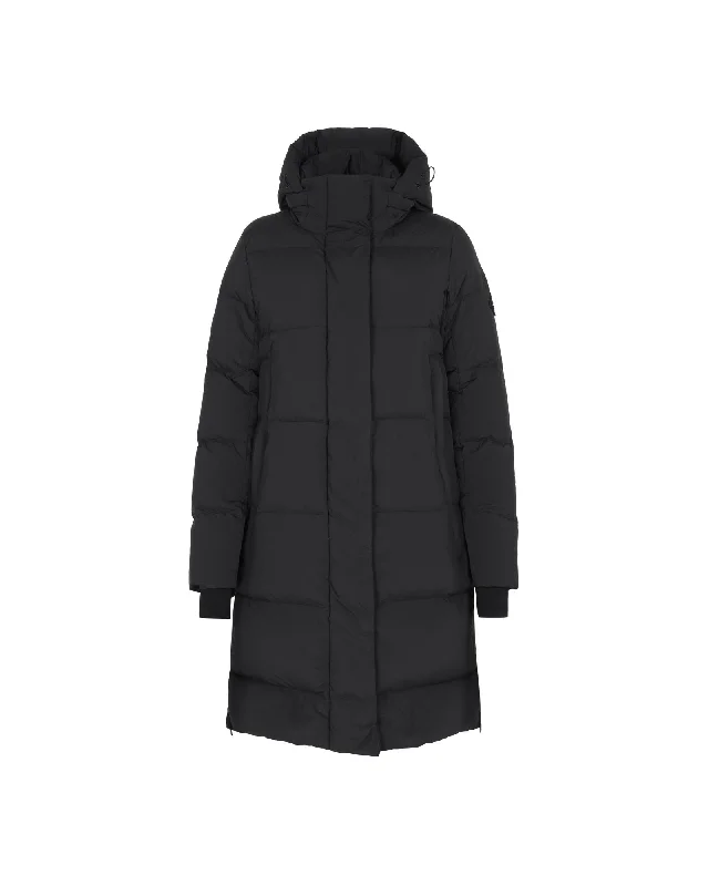 Long Goose Down Jacket Female - Black Denim Jacket Leather Jacket Suede Jacket