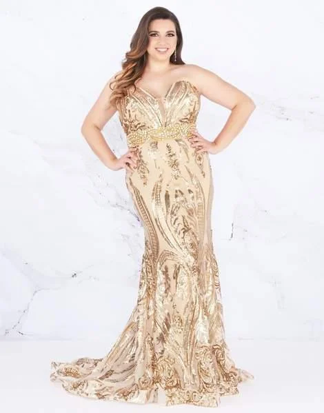 Mac Duggal Fabulouss - Bedazzled Trumpet Dress With Train 66828F