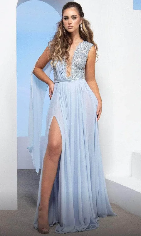 MNM Couture M0085 - Deep V A-Line Formal Dress